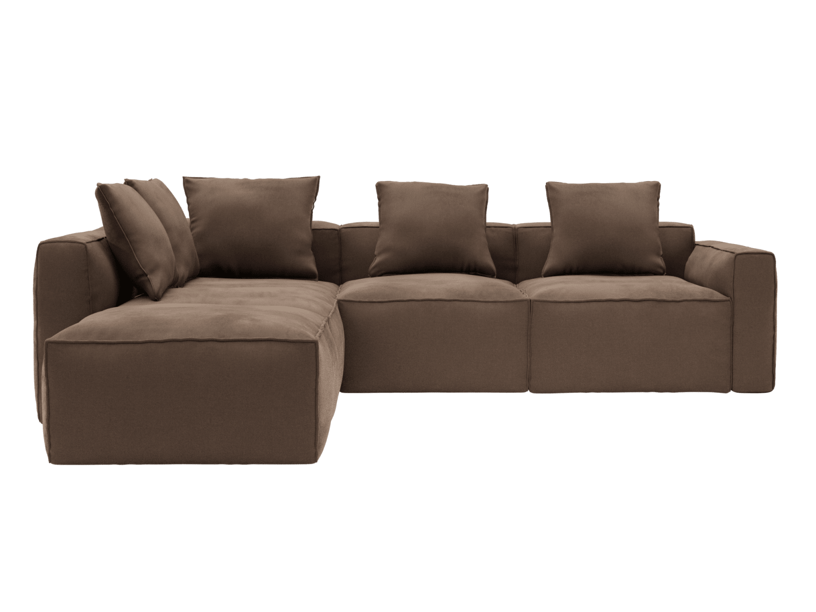 Riley Apt Muse Chocolate Sofa - 5 Seater LAF Terminal color Muse Chocolate