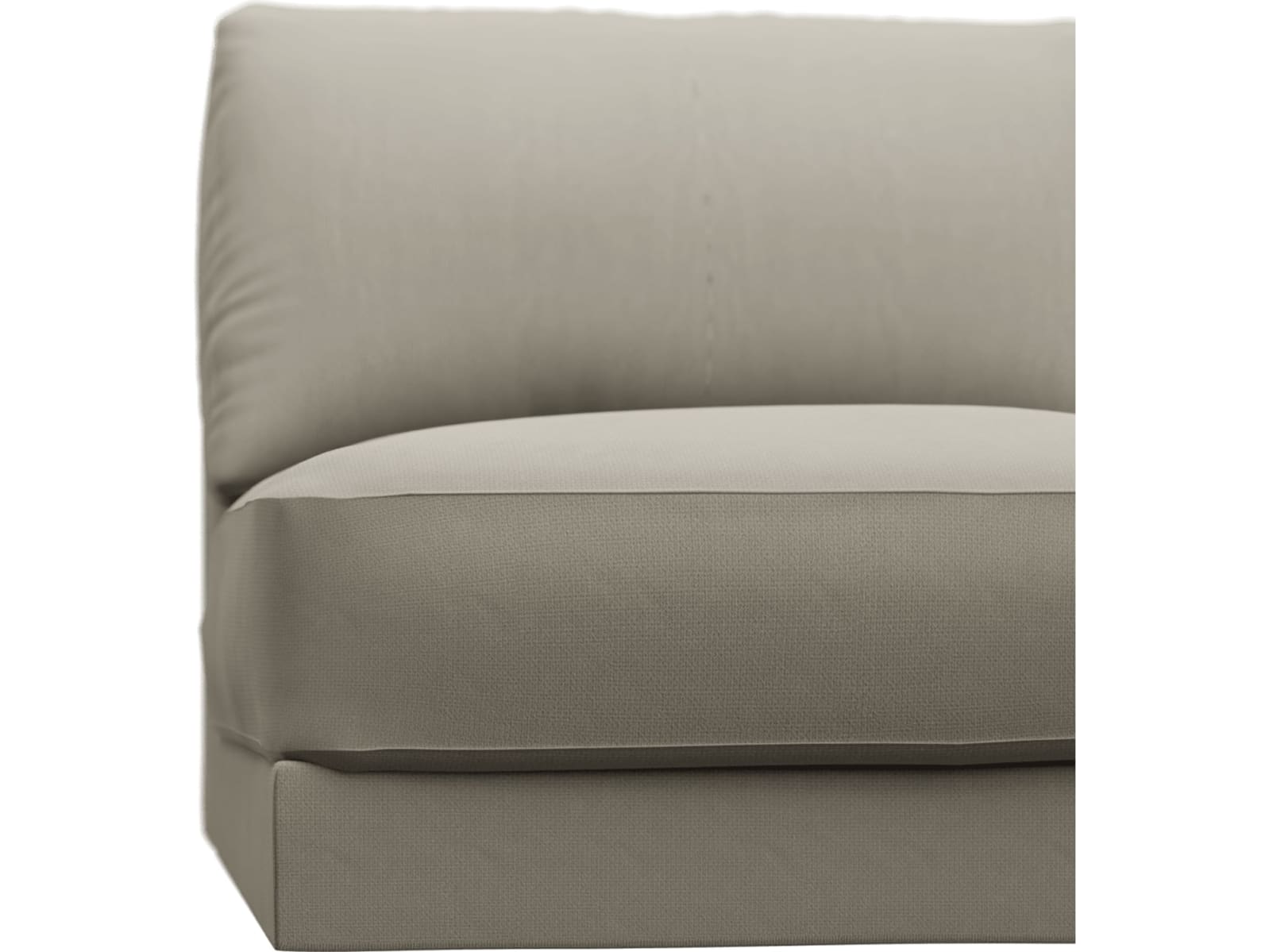 Monica Plaza Natural Armless Sofa Chair Module color Plaza Natural