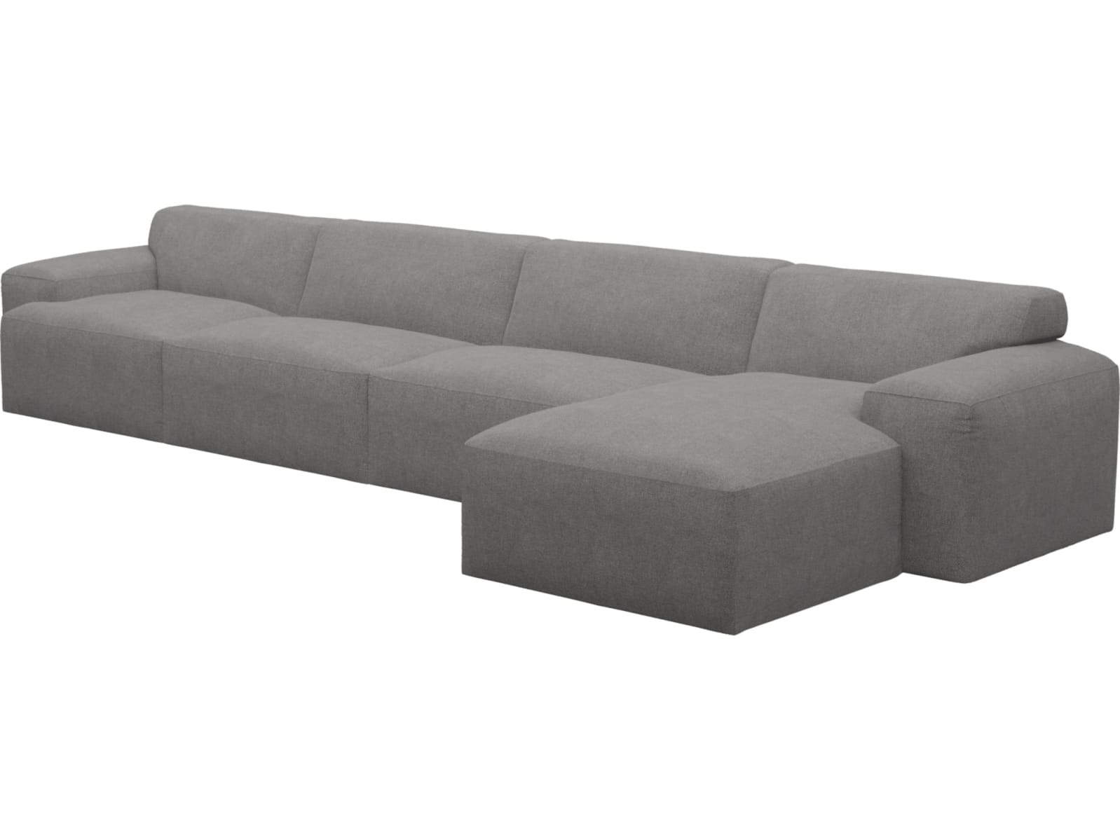 Copenhagen California Slate Chaise Sofa - 4 Seater color California Slate