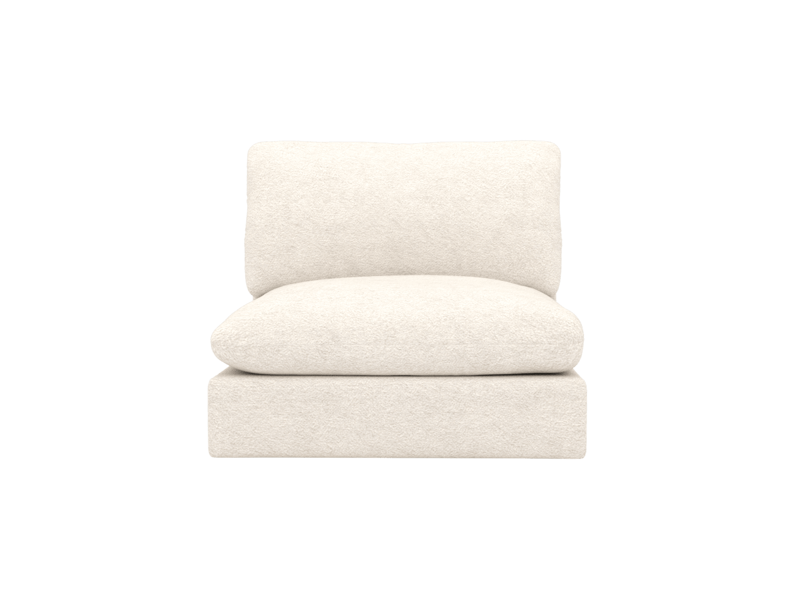 Ludlow Noa Fog Armless Sofa Chair Module color Noa Fog