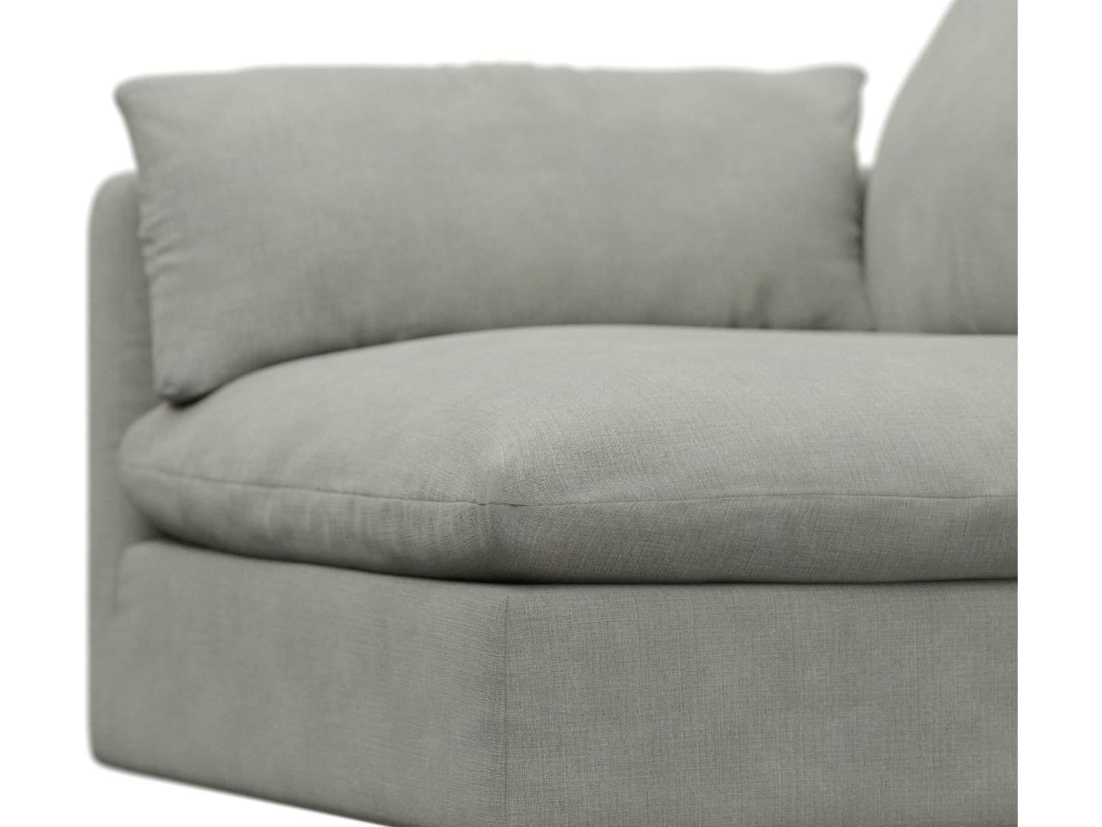 Willow Toorak Pebble 1 Seat Left Arm Facing Sofa Module color Toorak Pebble