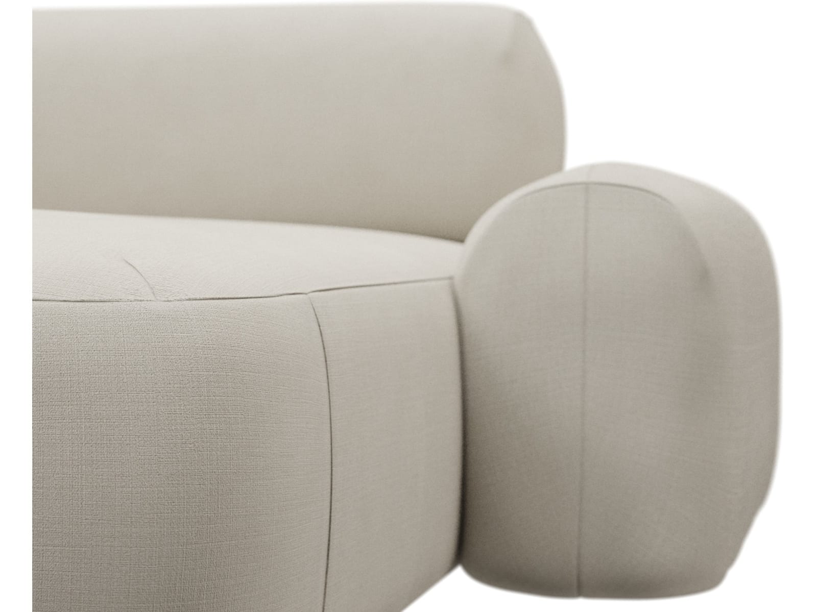 Beckett Toorak Pearl Chaise Sofa - 3 Seater color Toorak Pearl