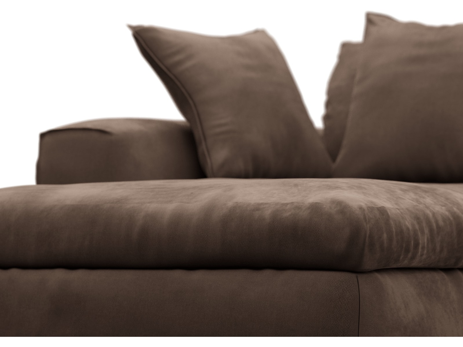 Tully Muse Chocolate Chaise Left Arm Facing Module color Muse Chocolate