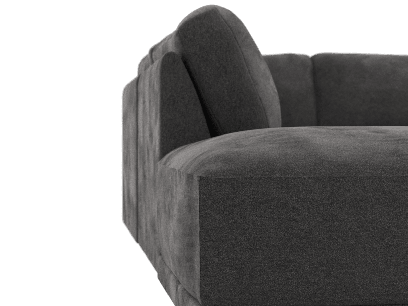 Emily Modular Sofa California Charcoal - 6 Piece color California Charcoal