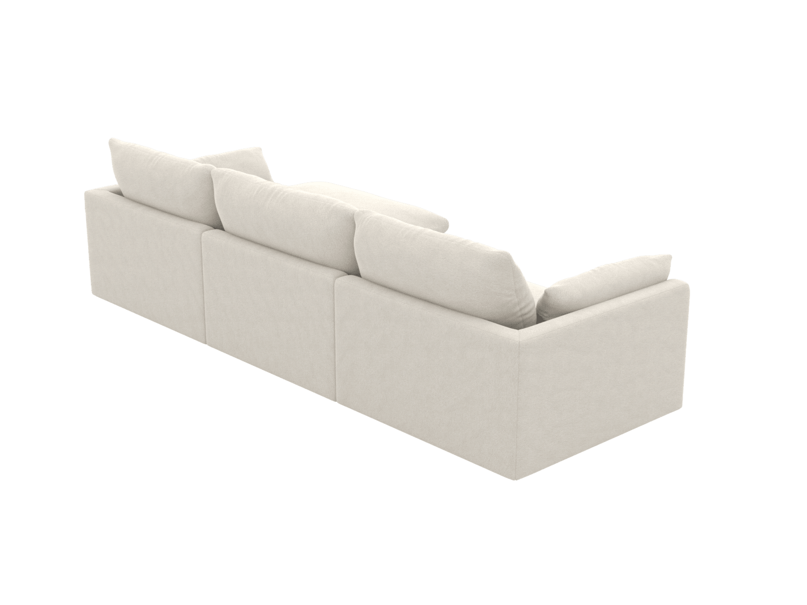 Willow California Ivory Chaise Sofa - 3 Seater color California Ivory