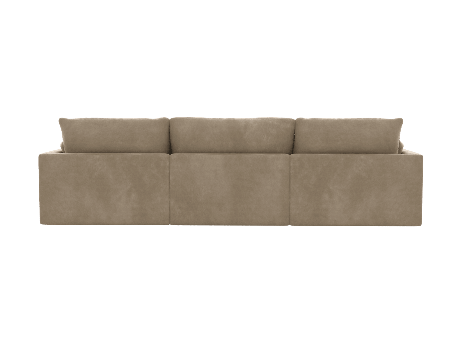 Willow Muse Soft Brown Chaise Sofa - 3 Seater color Muse Soft Brown