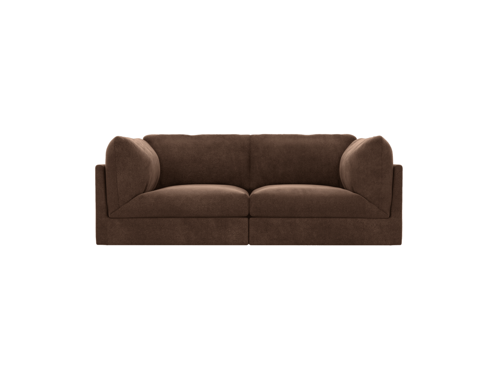 Finley Muse Chocolate Modular Sofa - 2 Seater color Muse Chocolate