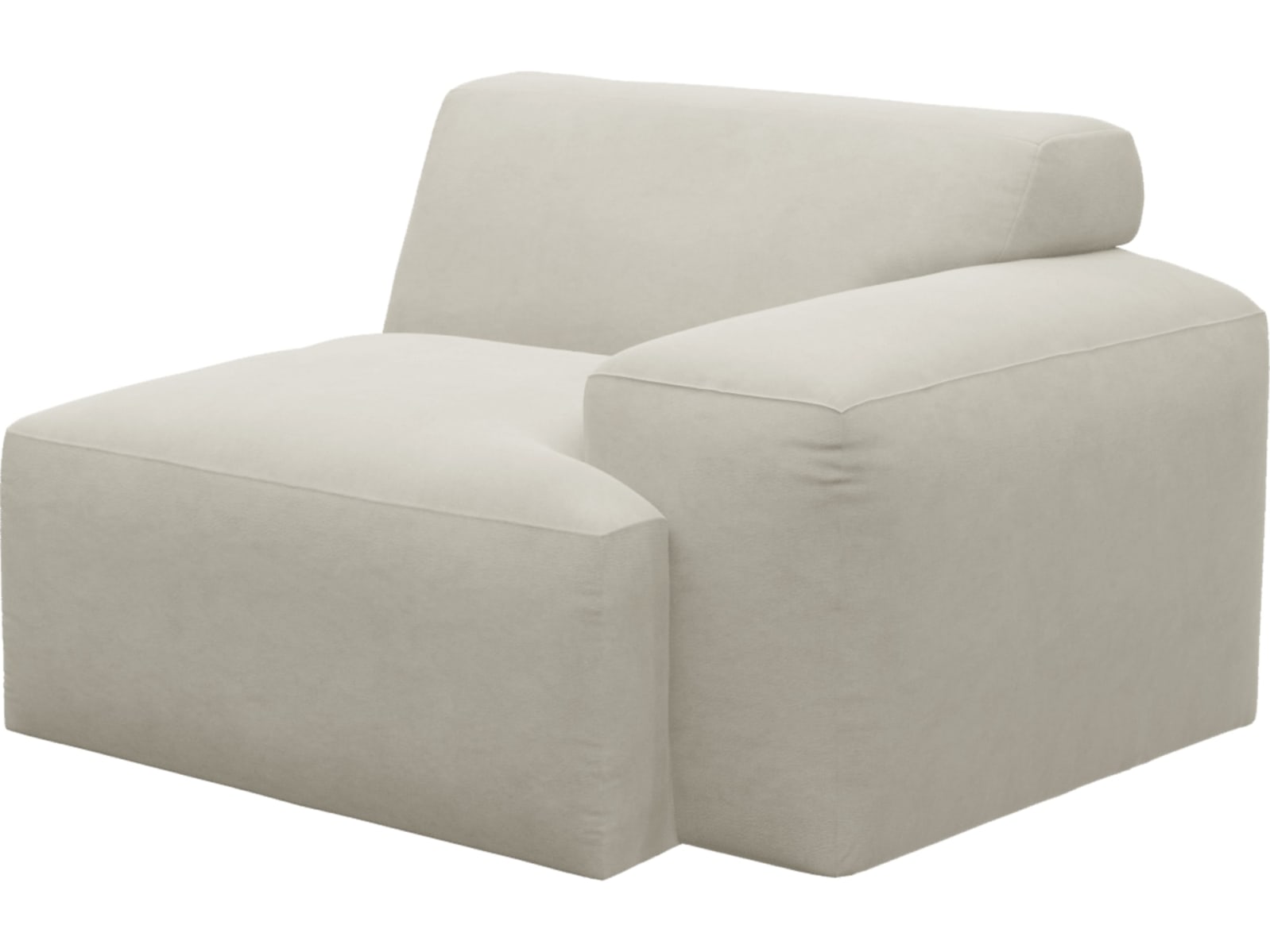 Copenhagen Muse Flax Right Arm Facing Sofa Module color Muse Flax