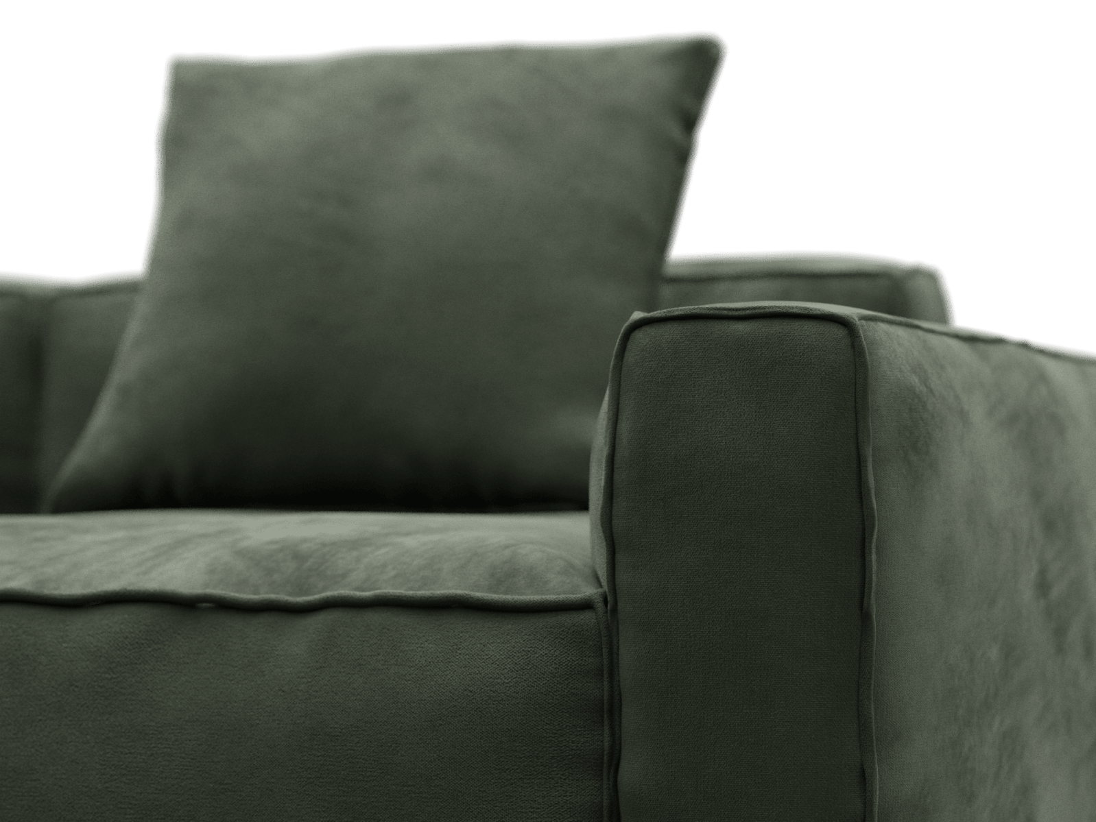 Riley Apt Muse Forest Sofa - 3 Seater Chaise color Muse Forest