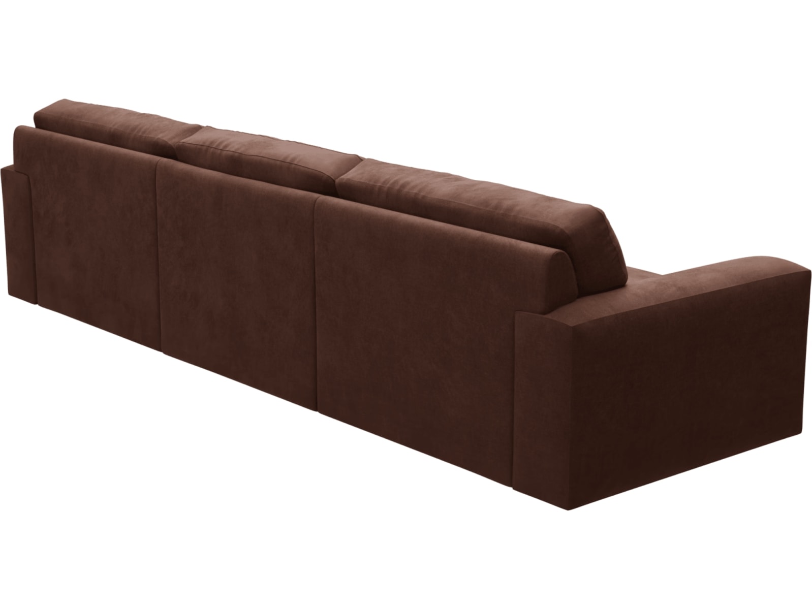 Monica Muse Rust Chaise Sofa - 3 Seater color Muse Rust