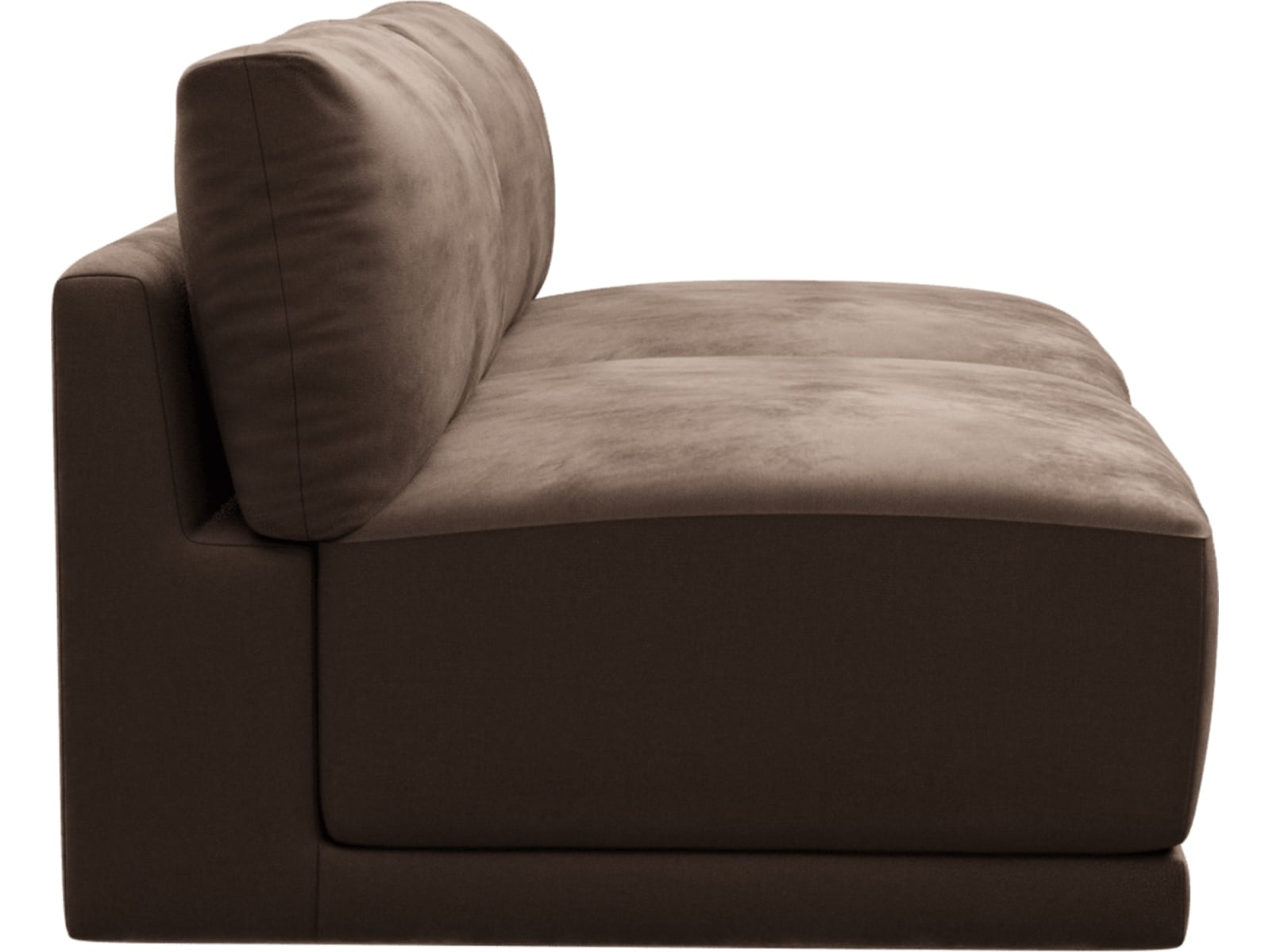 Haven Muse Chocolate 2 Seater Armless Sofa Module color Muse Chocolate