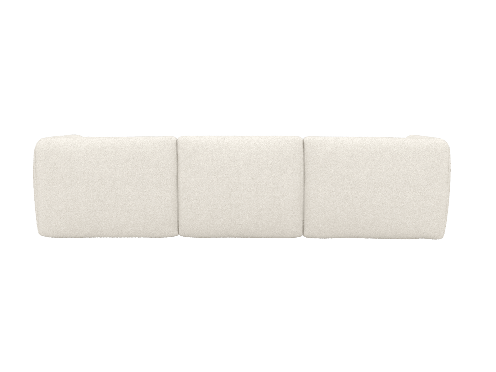 Dillon Boucle Ivory Round Chaise Sofa - 3 Seater color Boucle Ivory