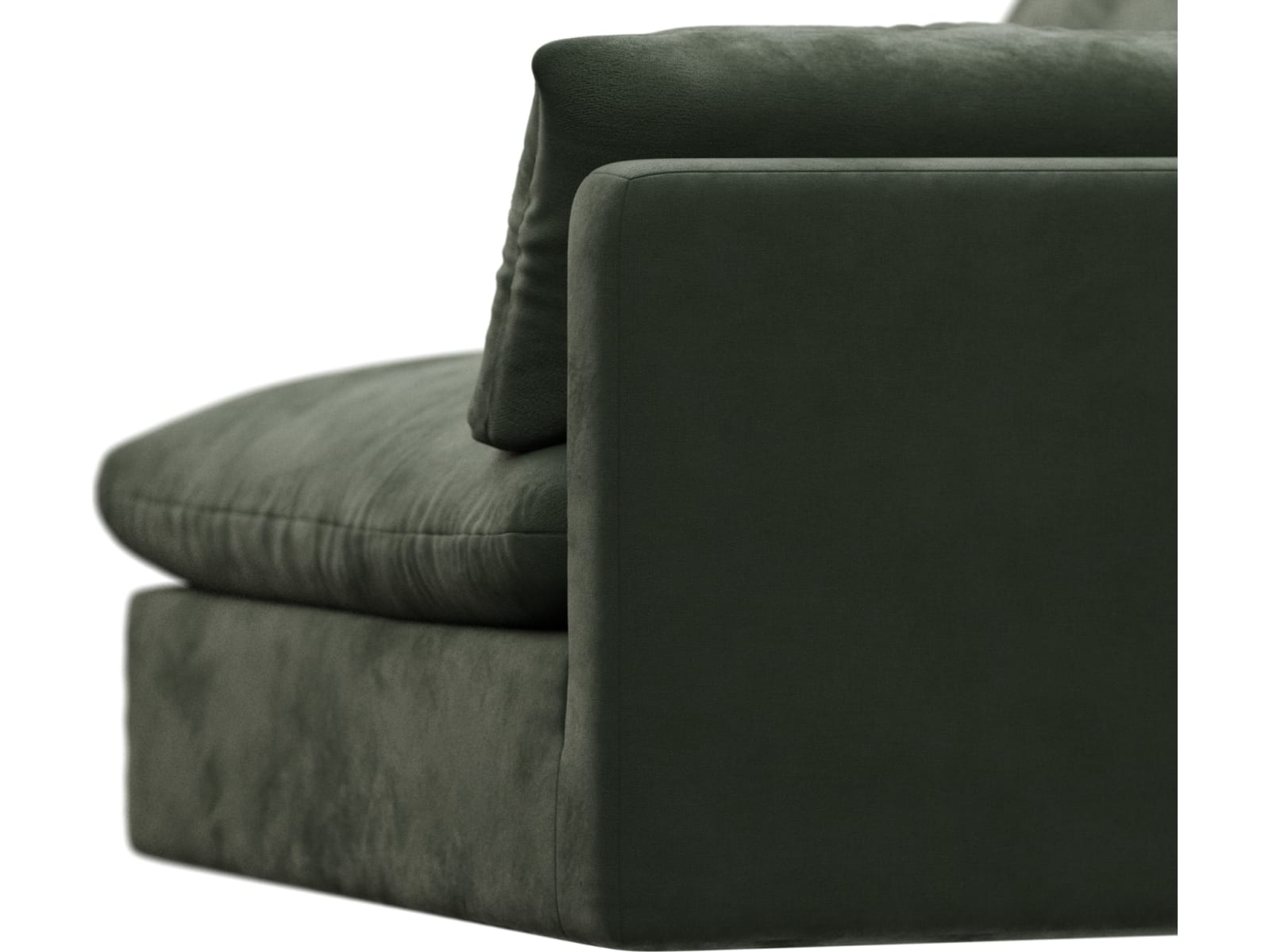 Willow Muse Forest 1 Seat Right Arm Facing Sofa Module color Muse Forest