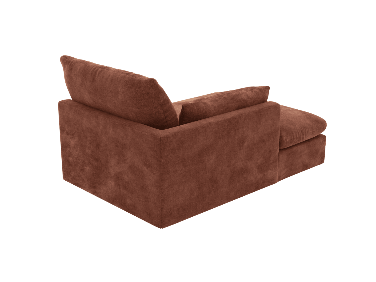 Willow Muse Rust Chaise Left Arm Facing Sofa Module color Muse Rust