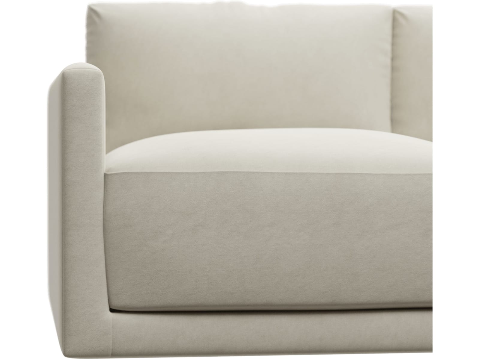 Haven Apt Muse Flax Chaise Sofa color Muse Flax