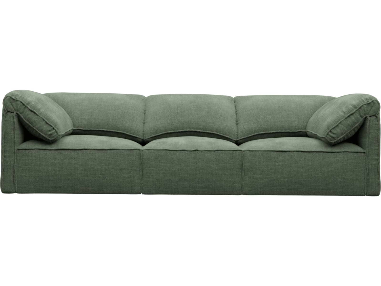 Kai Tribute Dark Jade Modular Sofa - 3 Seater color Tribute Dark Jade