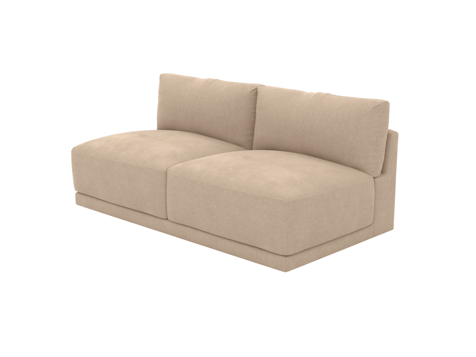 Haven Muse Driftwood 2 Seater Armless Sofa Module color Muse Driftwood
