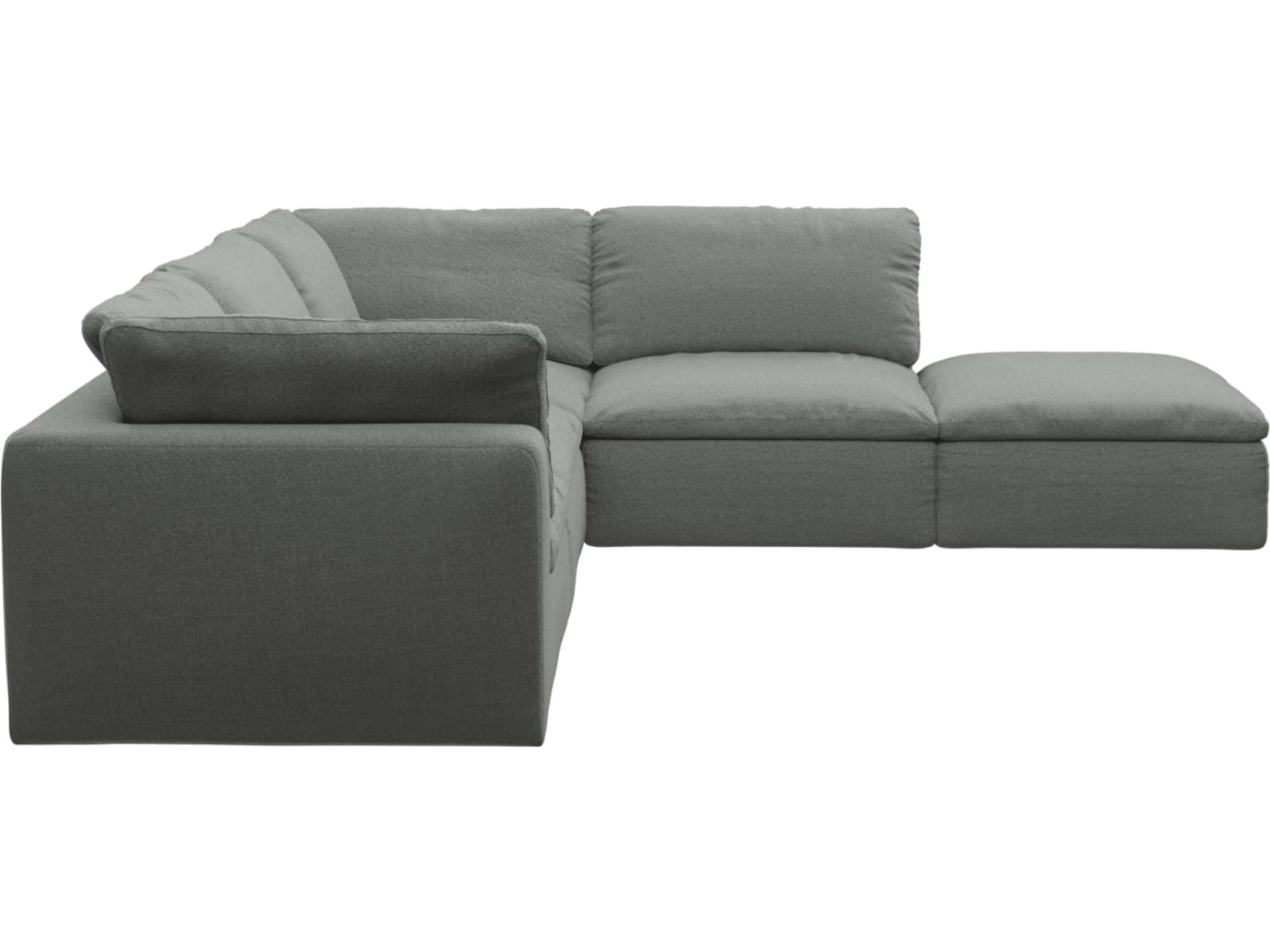 Cloud Deep Tribute Storm Modular Sofa - 5 Piece color Tribute Storm