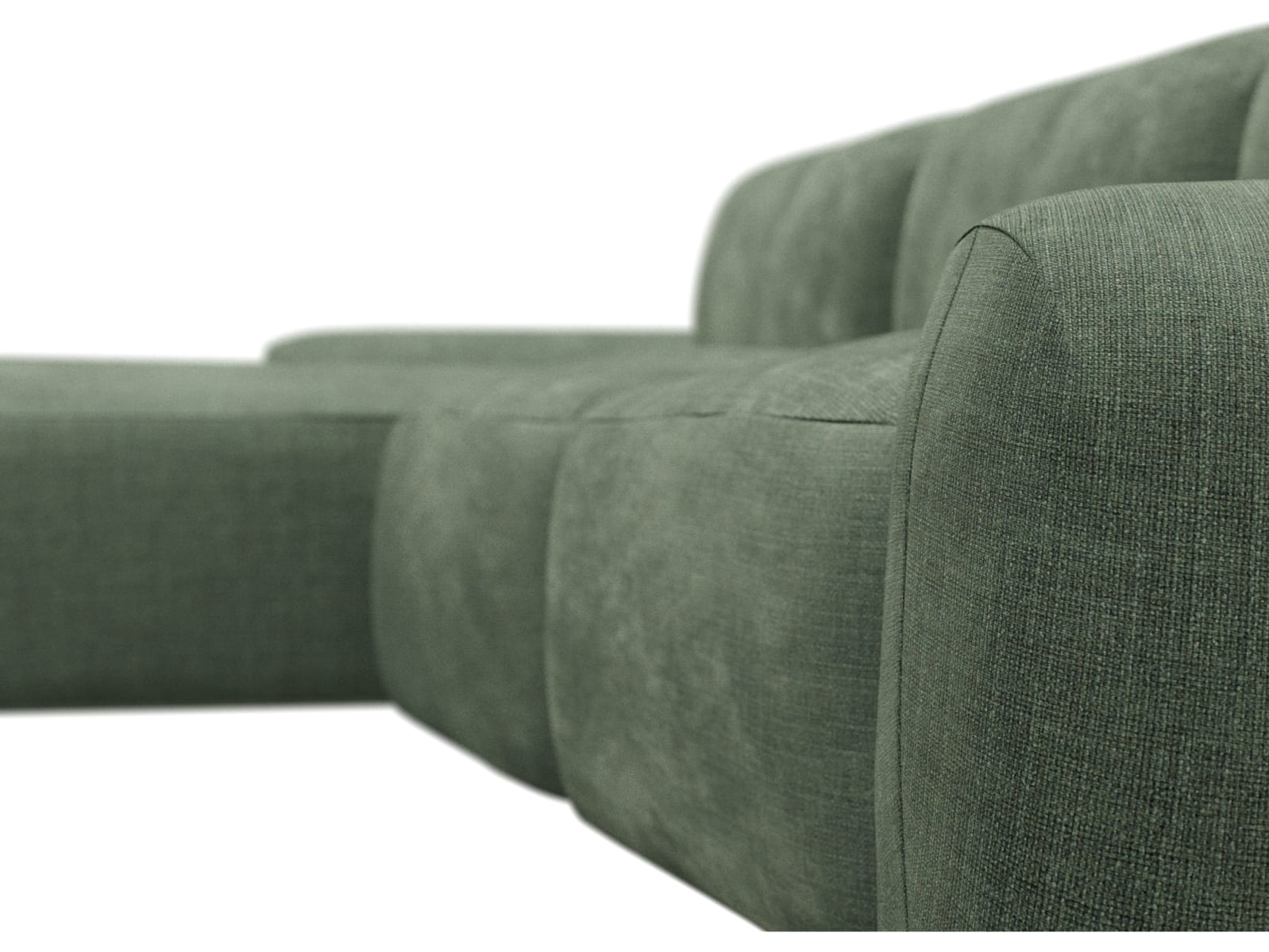 Beckett Tribute Dark Jade Chaise Sofa - 3 Seater color Tribute Dark Jade