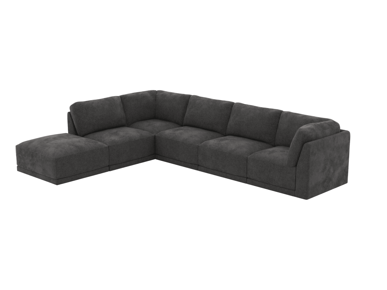 Emily Modular Sofa California Charcoal - 6 Piece color California Charcoal