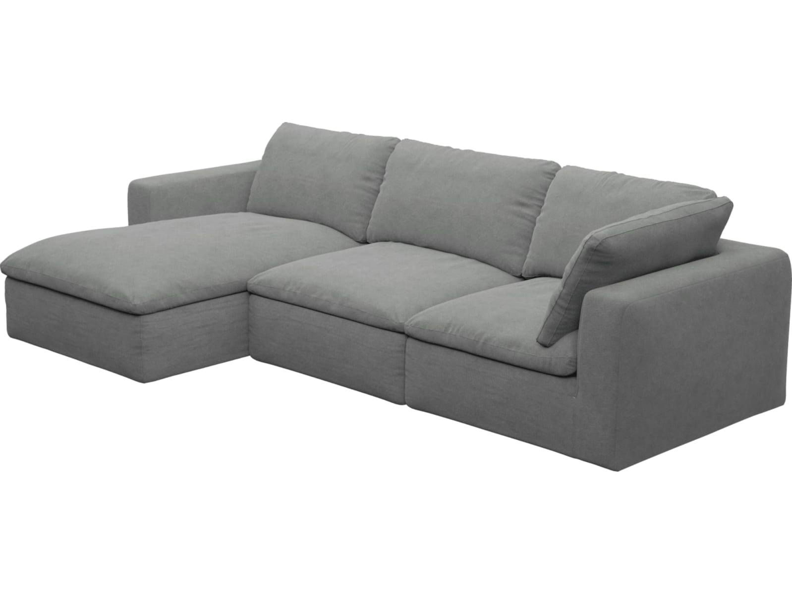Cloud Deep Maya Flint Modular Sofa - 3 Seater Chaise color Maya Flint