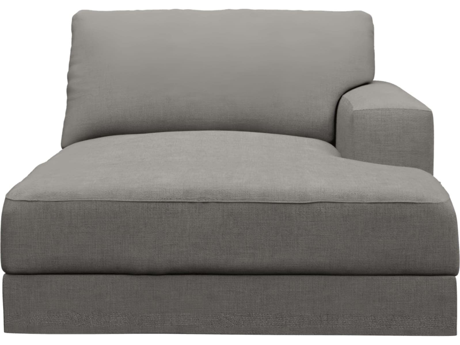 Monica Isla Soft Grey Right Arm Facing Chaise Module color Isla Soft Grey