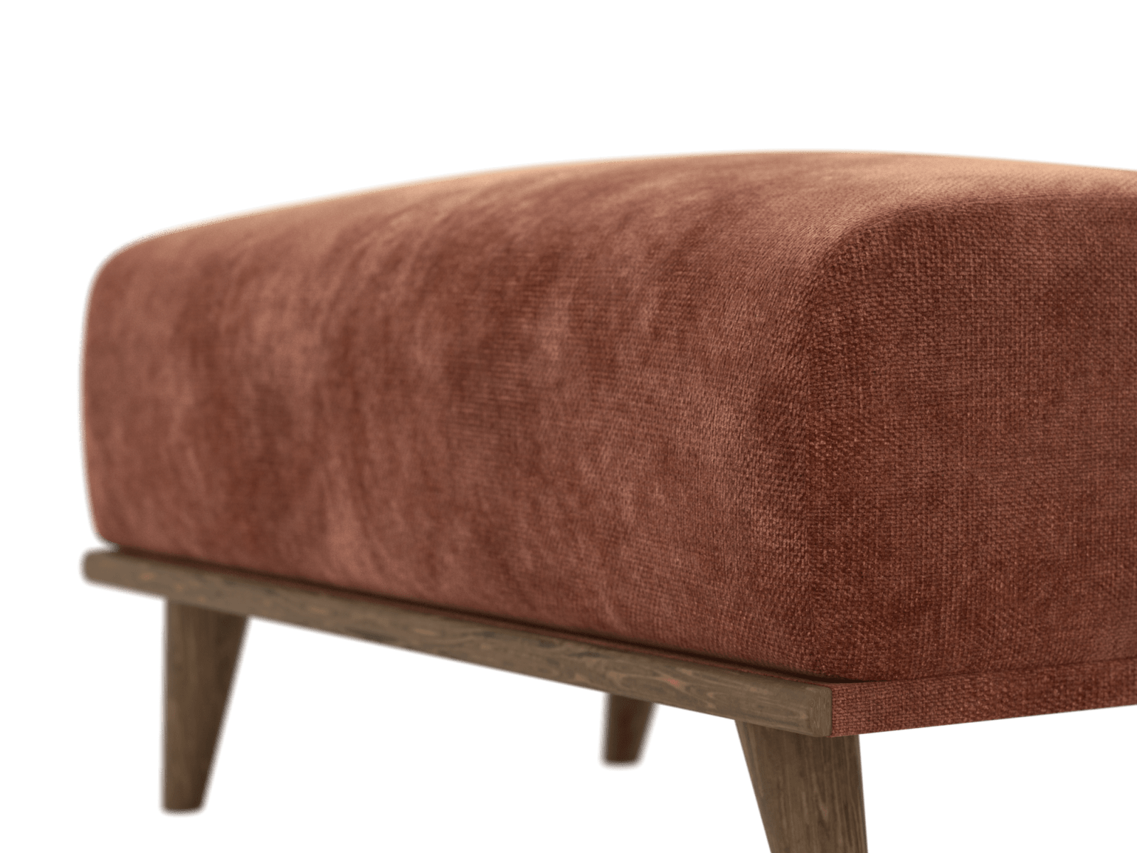 Dane Muse Rust Ottoman color Muse Rust
