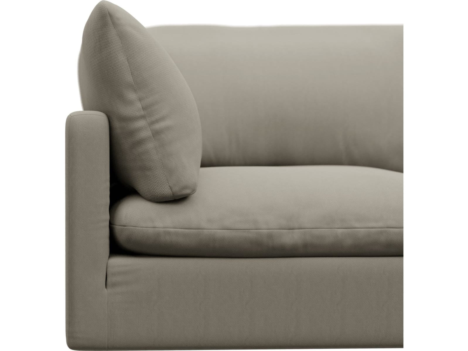 Willow Plaza Natural Corner Sofa Module color Plaza Natural