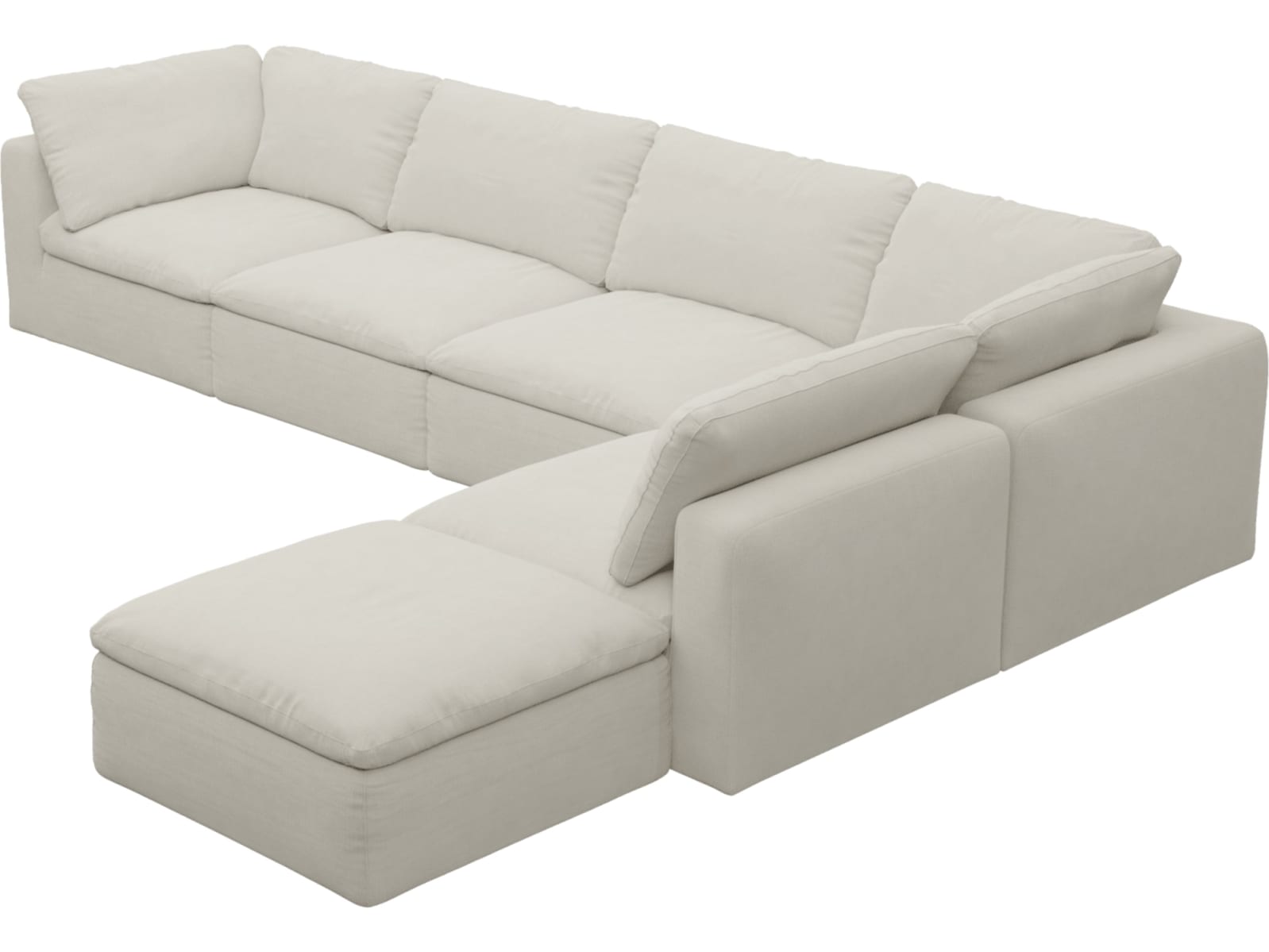 Cloud Deep Toorak Pearl Modular Sofa - 6 Piece color Toorak Pearl