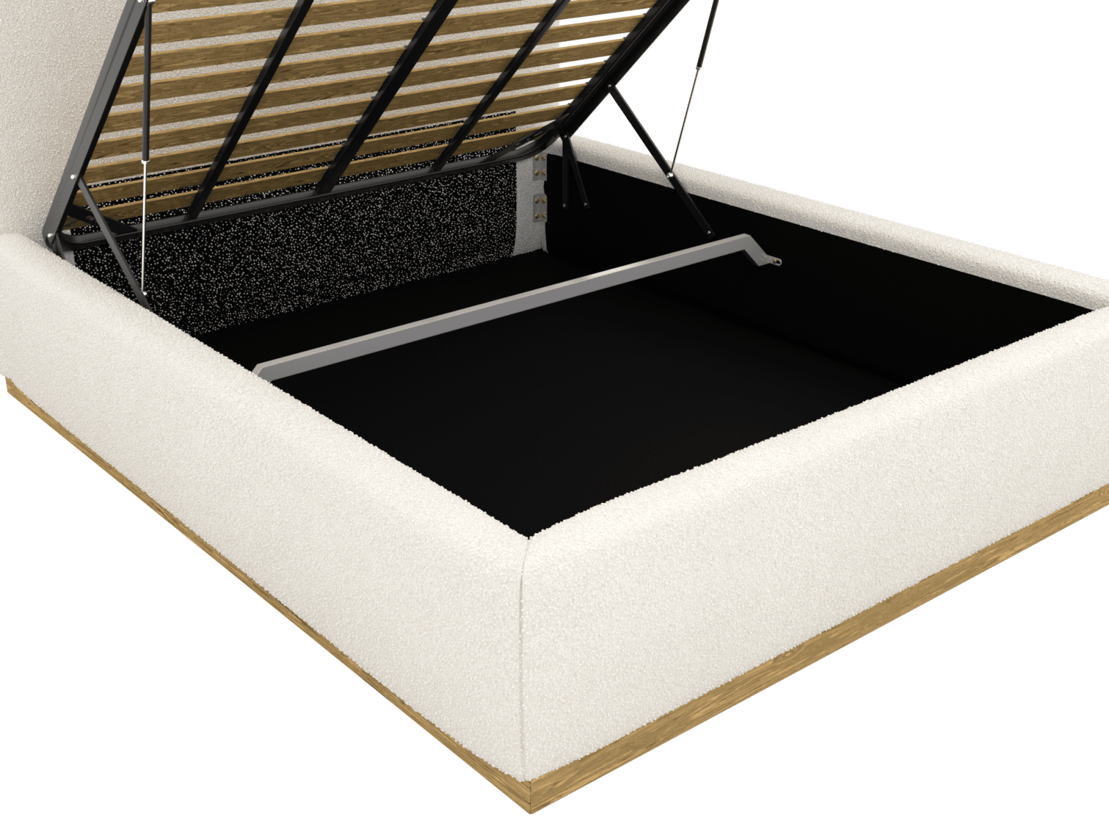 Haven Gas Lift Bed Boucle Ivory Double color Boucle Ivory