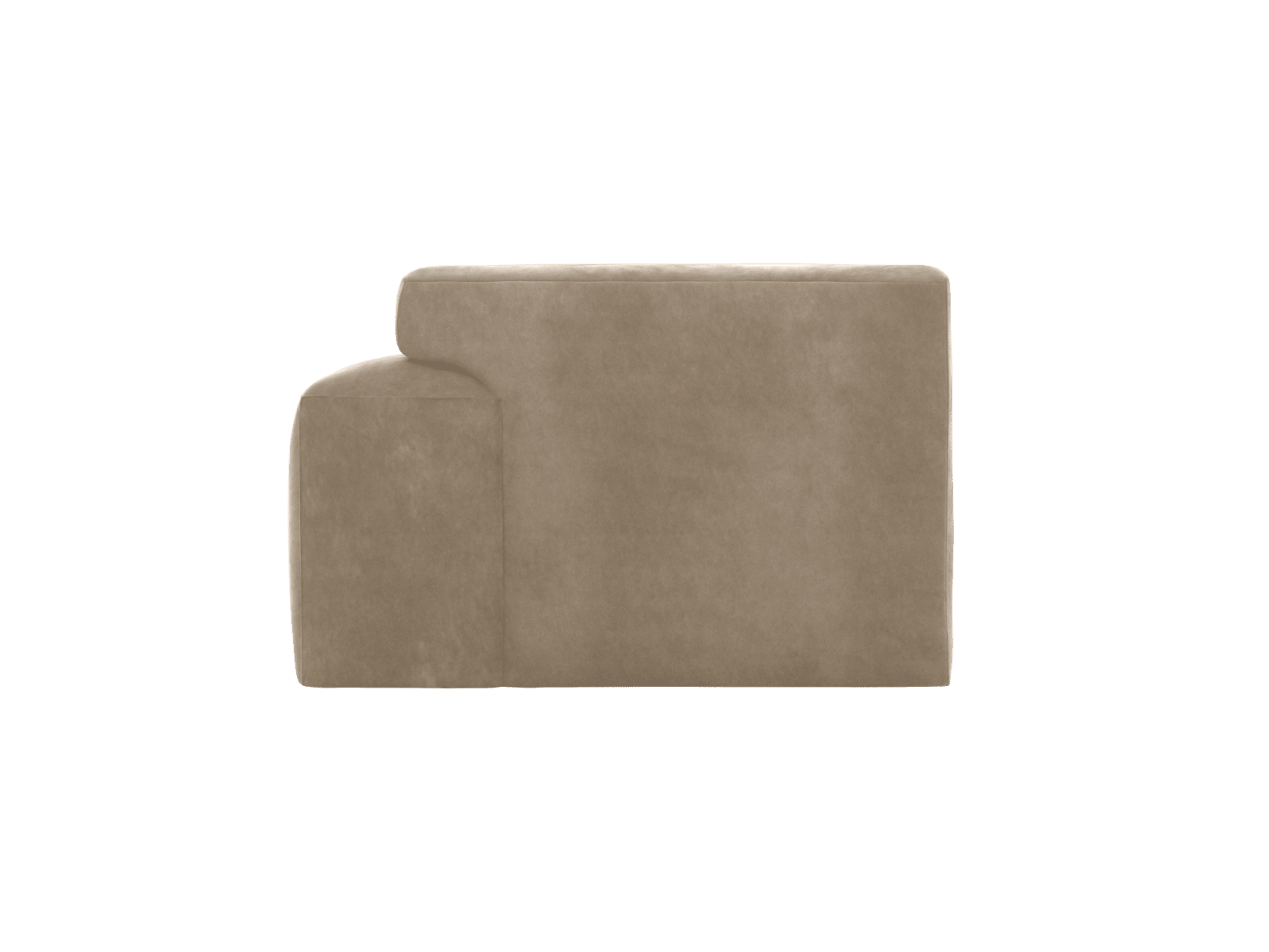 Copenhagen Muse Soft Brown Right Arm Facing Chaise Module color Muse Soft Brown