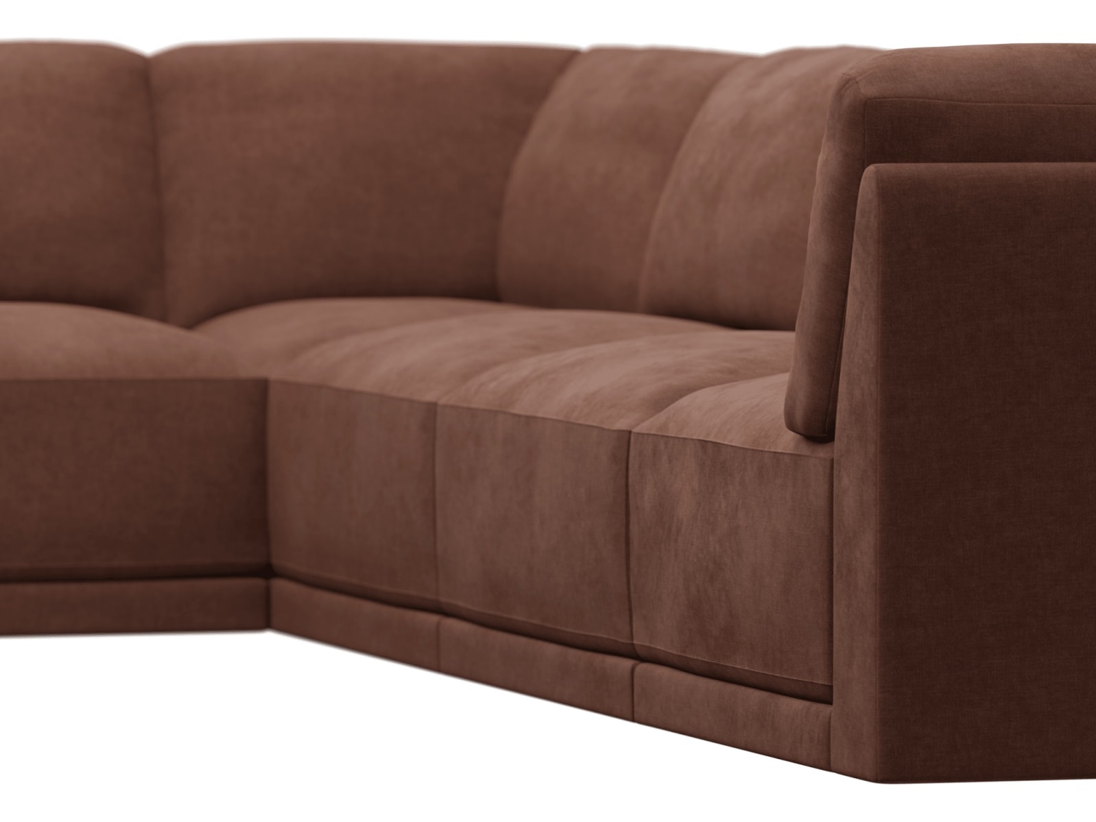 Emily Modular Sofa Muse Rust - 6 Piece color Muse Rust
