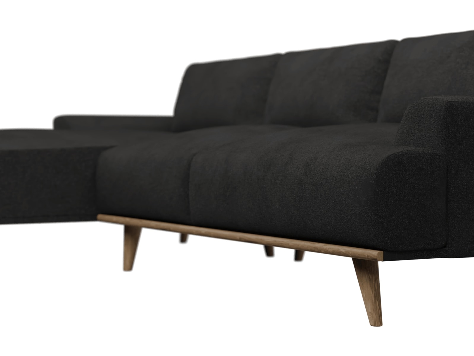 Dane California Charcoal Chaise Sofa - 3 Seater color California Charcoal