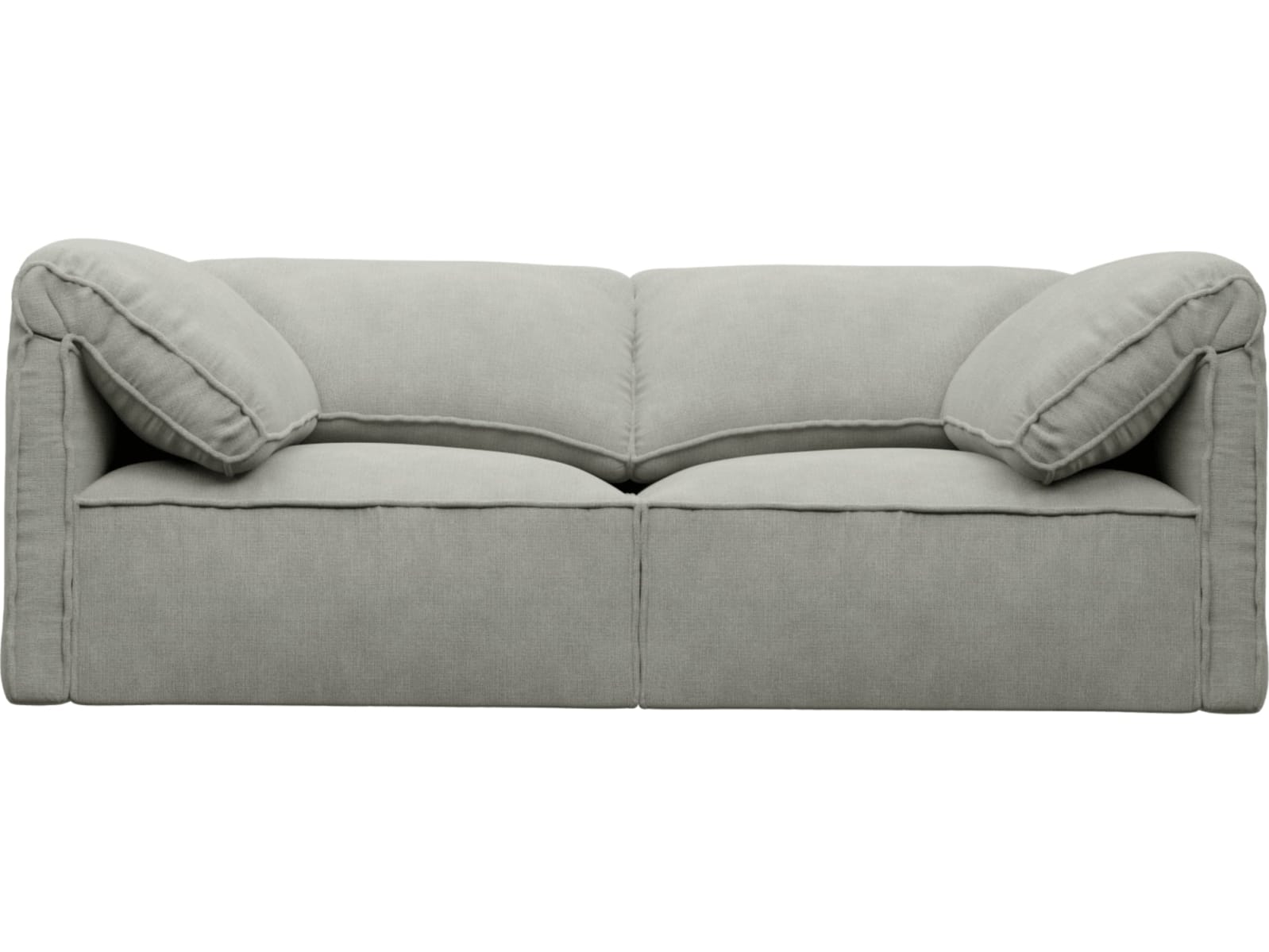 Kai Toorak Pebble Modular Sofa - 2 Seater color Toorak Pebble