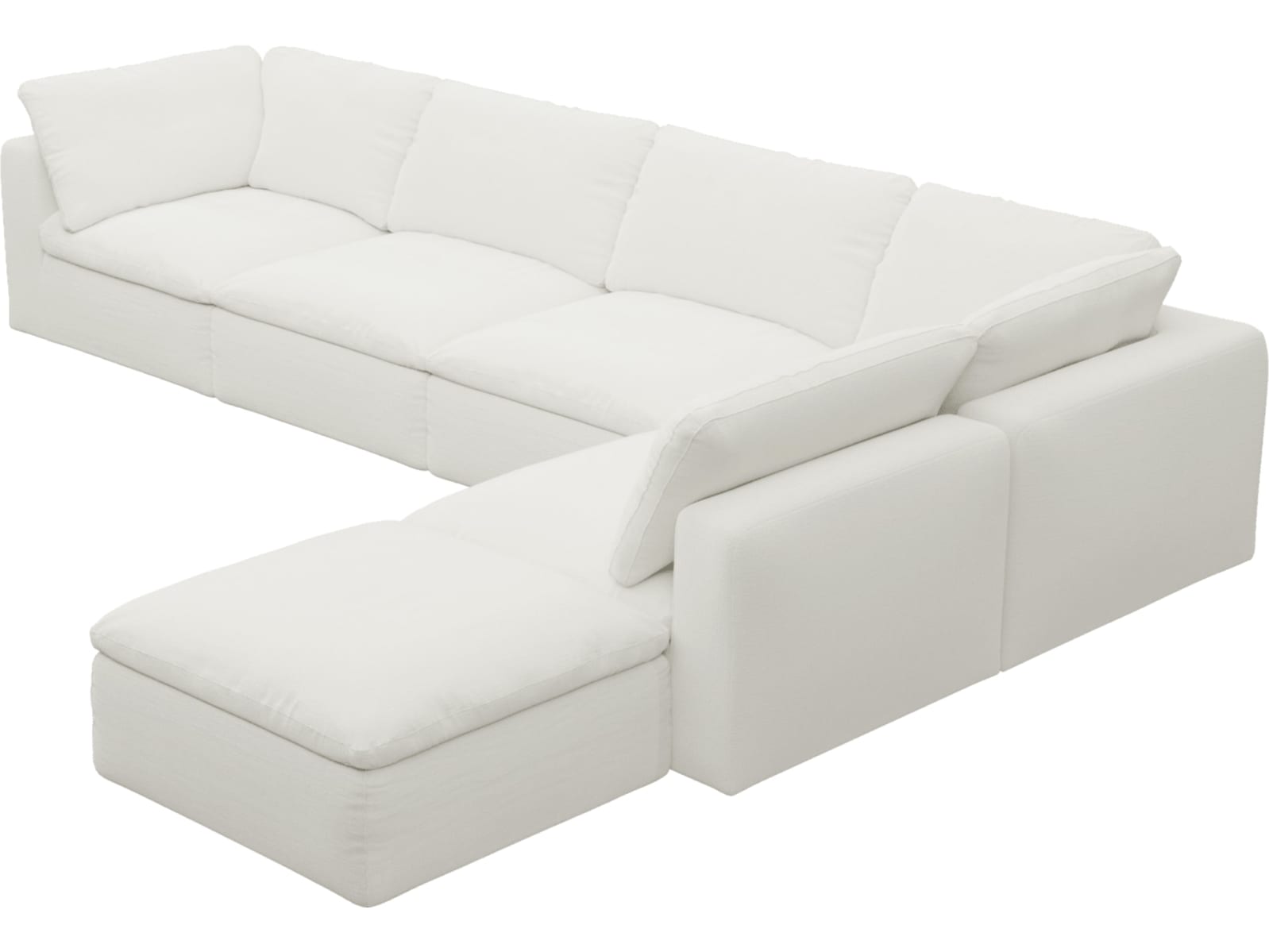 Cloud Deep Tribute Shell Modular Sofa - 6 Piece color Tribute Shell