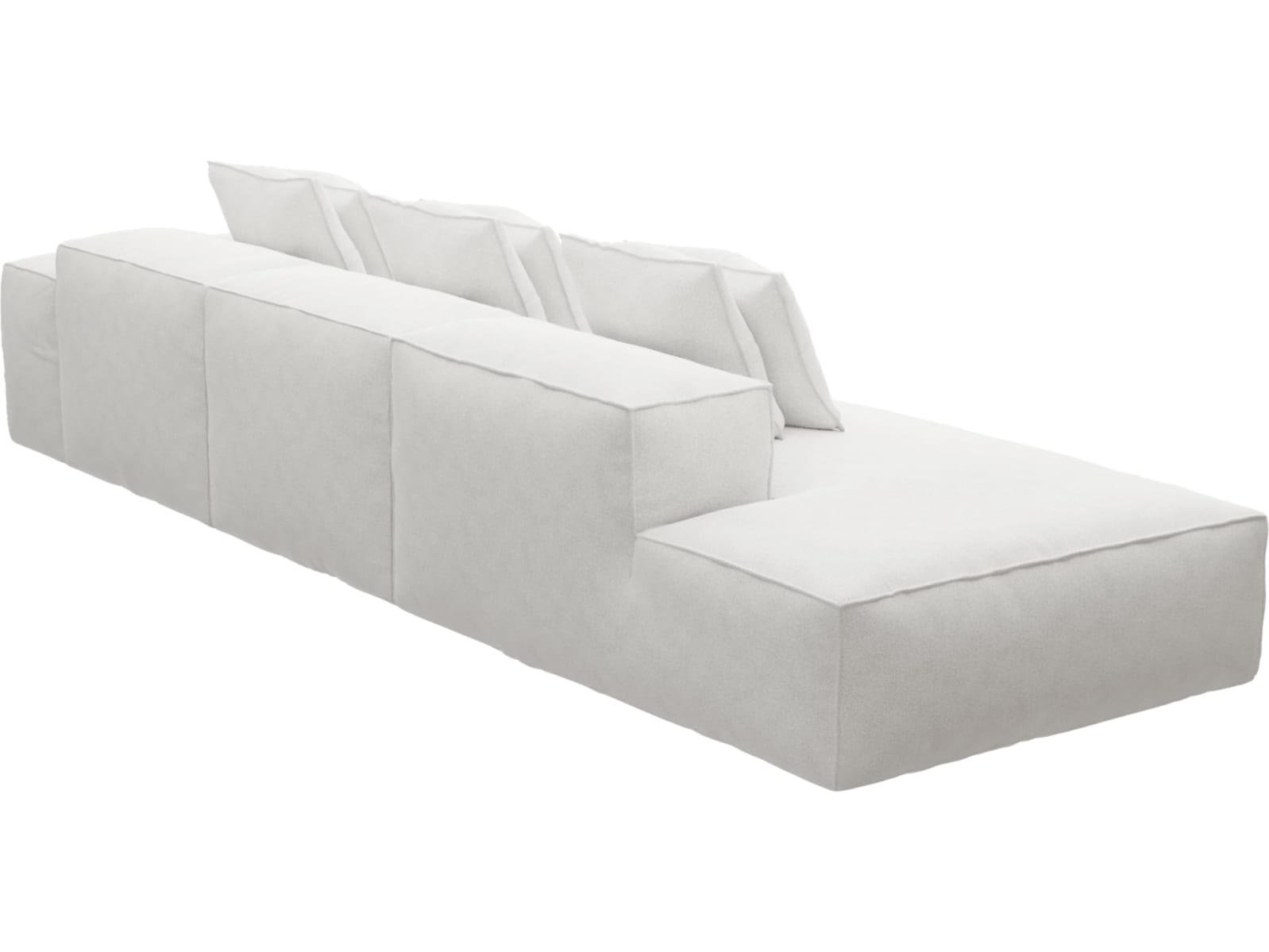 Riley Noa Fog Modular Sofa - 1x Arm, 2x Armless, 1x Left Terminal color Noa Fog