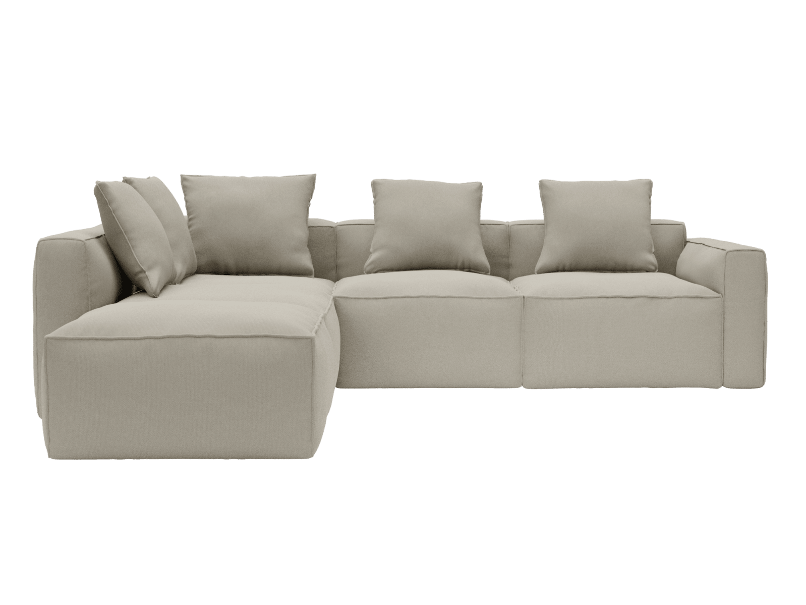 Riley Apt Plaza Natural Sofa - 5 Seater LAF Terminal color Plaza Natural