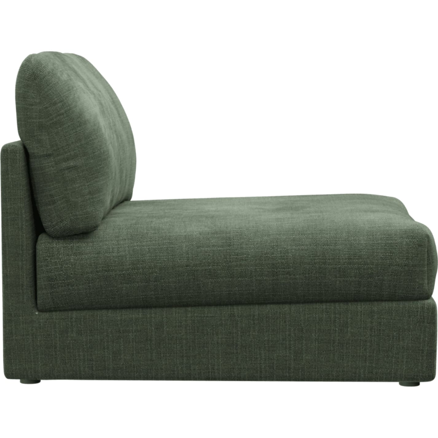 Finley Tribute Dark Jade Armless Sofa Chair Module color Tribute Dark Jade