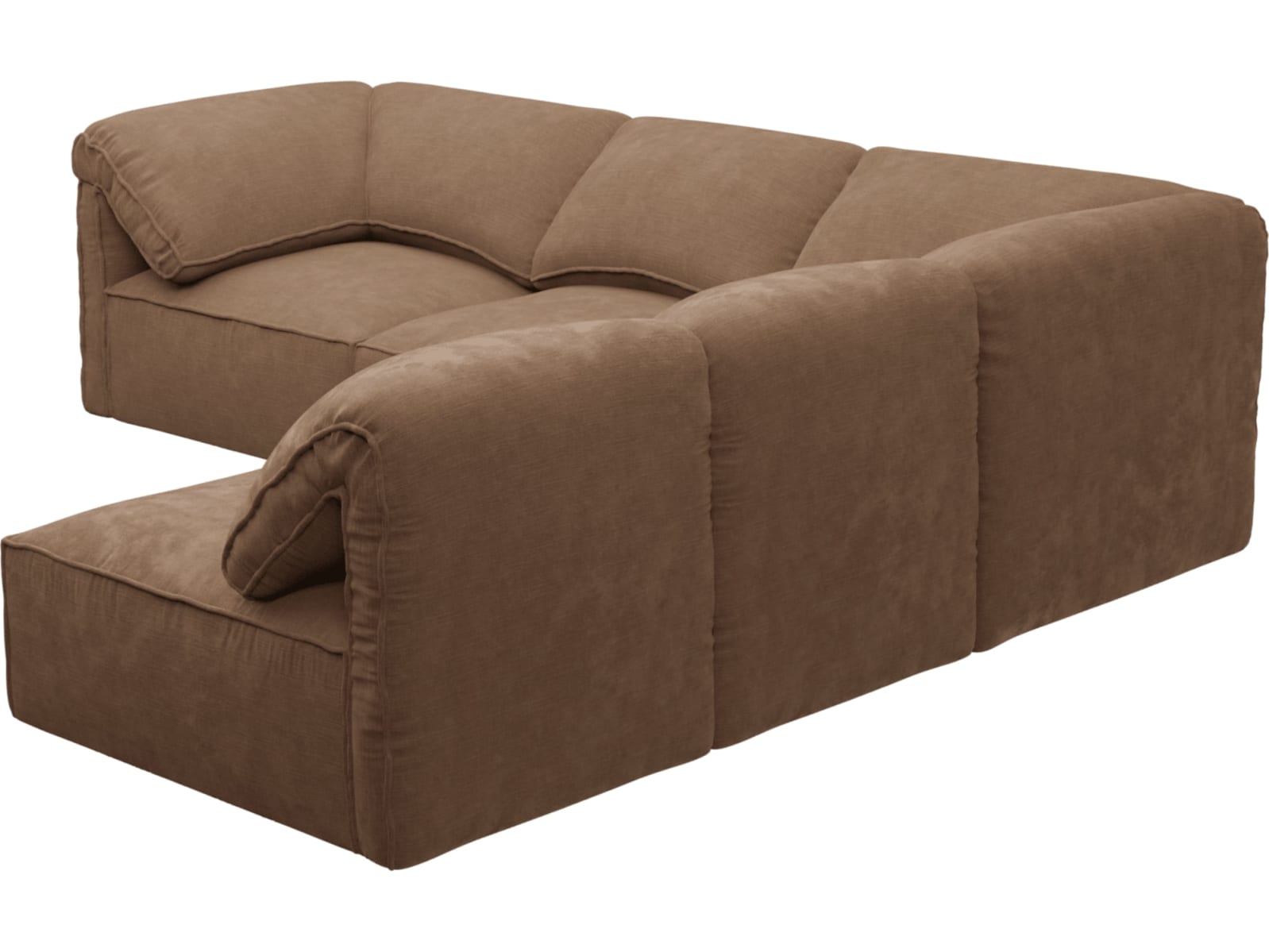 Kai Tribute Chestnut Modular Sofa - 5 Seater color Tribute Chestnut