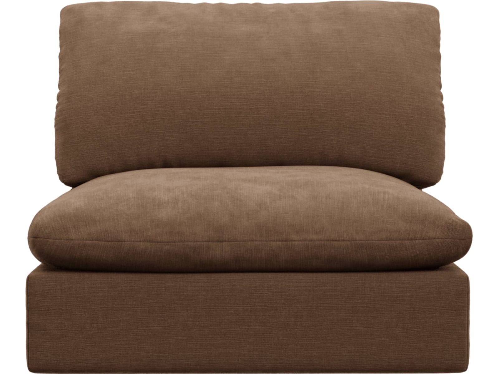 Willow Tribute Chestnut Armless Sofa Module color Tribute Chestnut