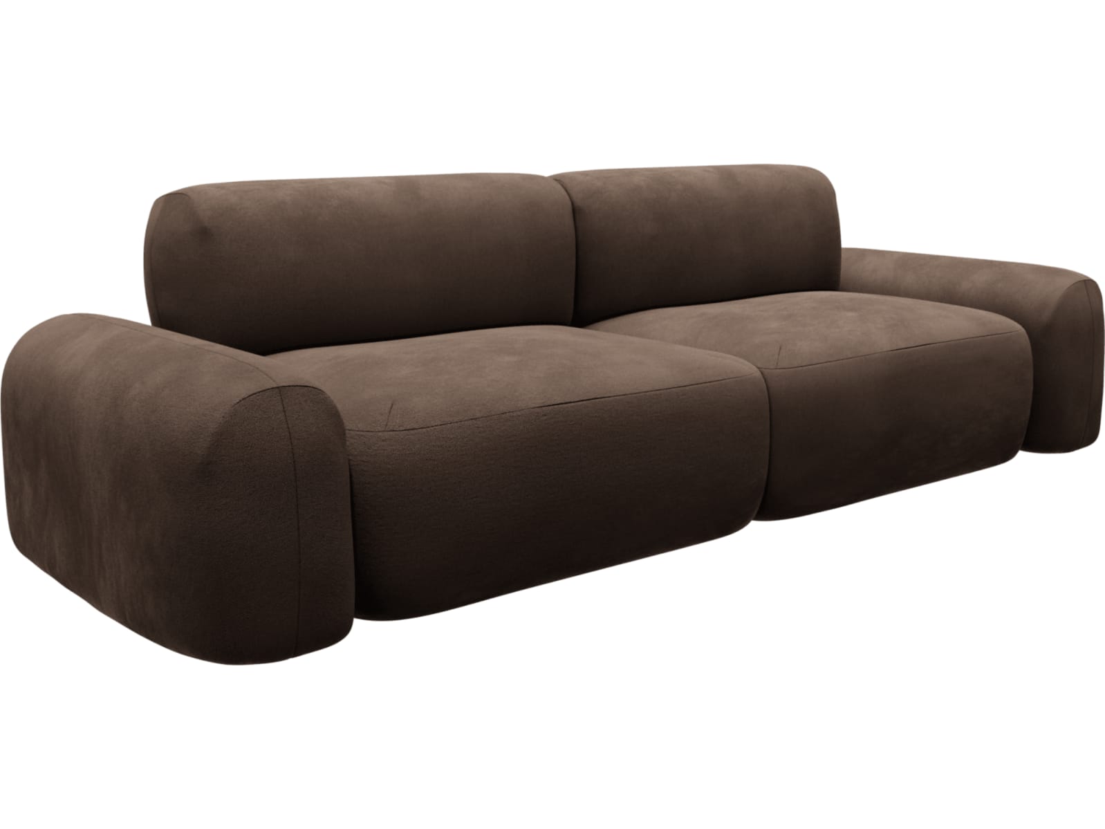 Beckett Muse Chocolate Modular Sofa - 2 Seater color Muse Chocolate