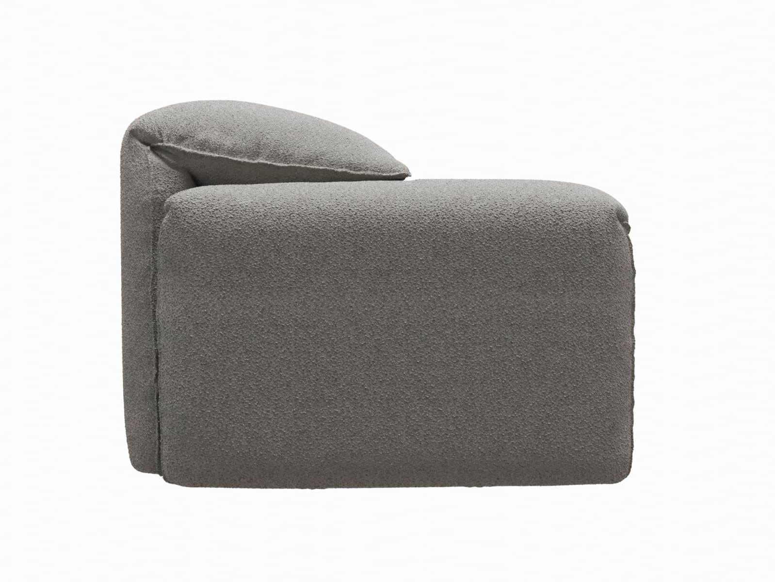 Clarence Boucle Pumice 2 Seat Left Arm Facing Sofa Module color Boucle Pumice
