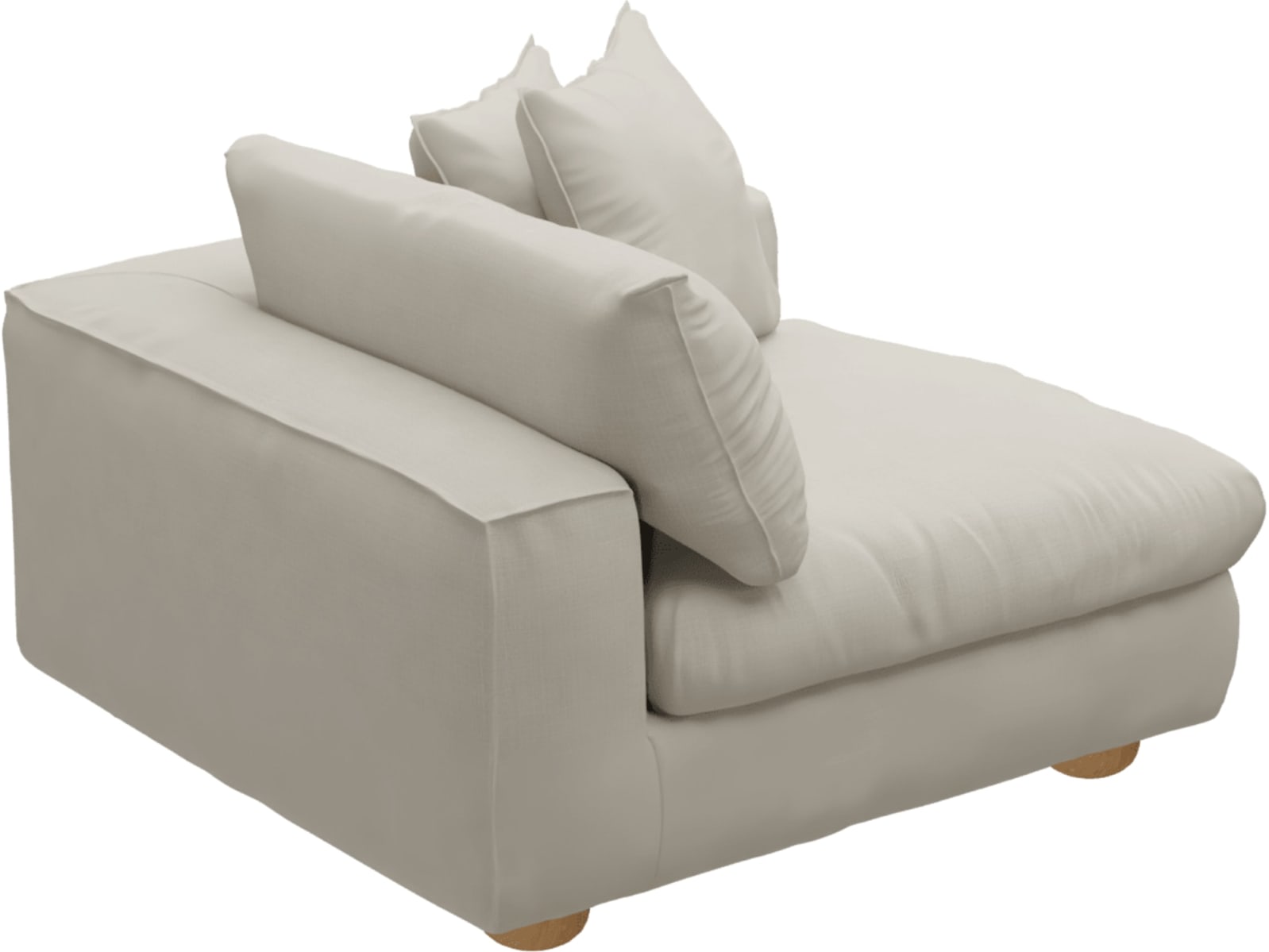 Tully Toorak Pearl Right Arm Facing Chair Module color Toorak Pearl