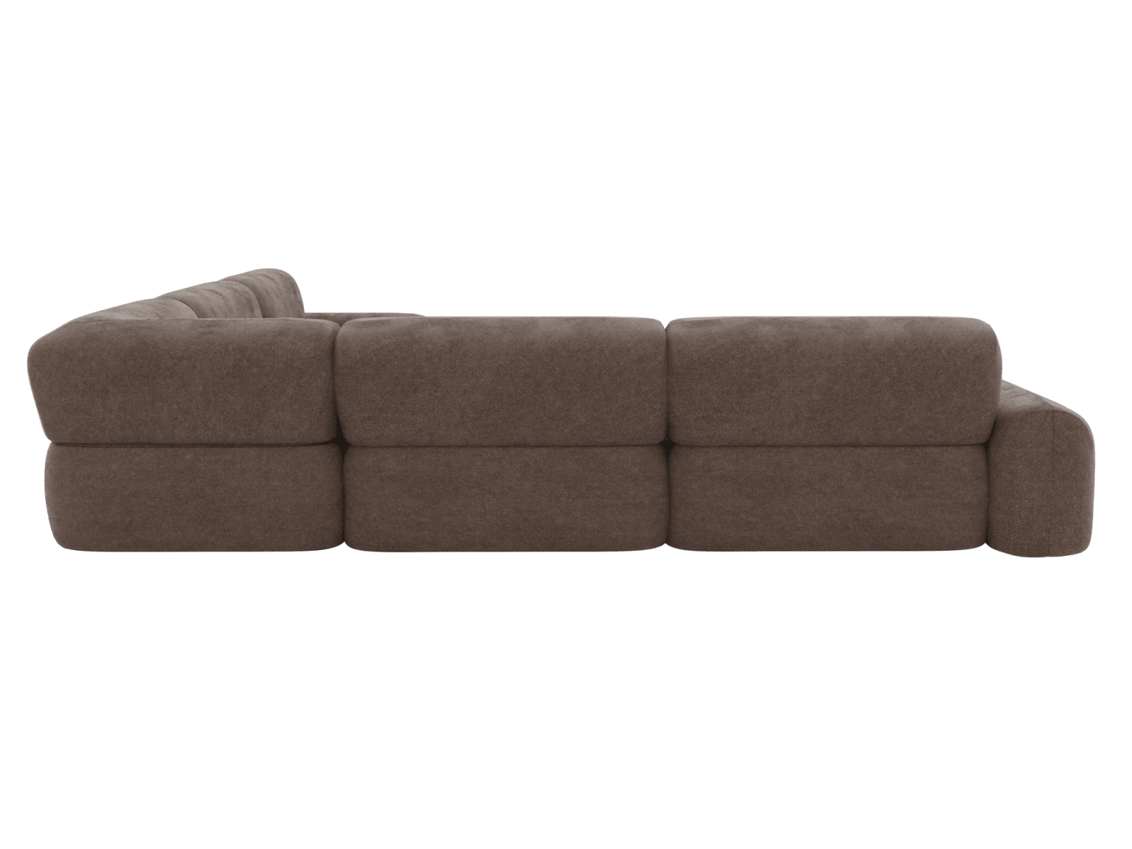 Beckett Muse Mink Modular Corner Sofa - 7 Seater color Muse Mink