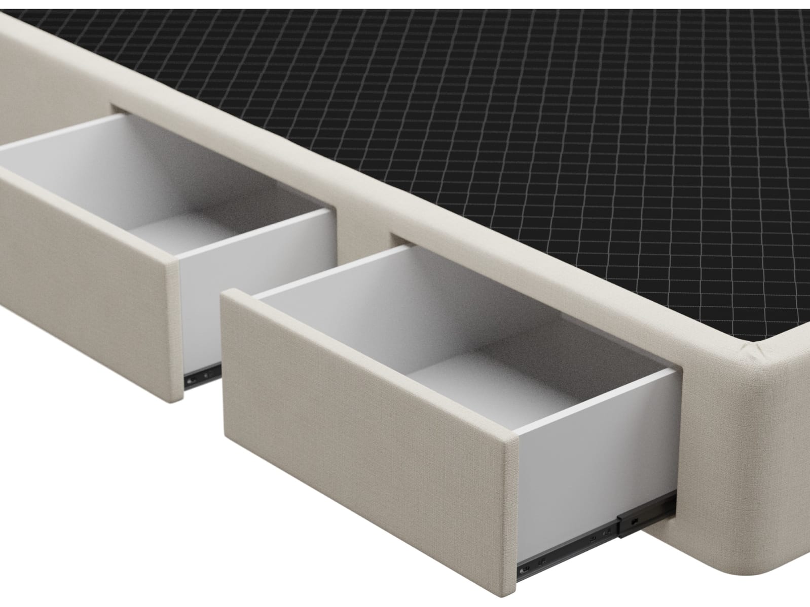 Zenith Storage Drawer Bed Base Toorak Pearl color Toorak Pearl