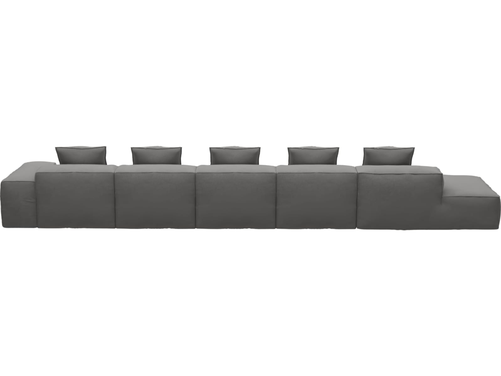 Riley California Slate Modular Sofa - 1x Arm, 4x Armless, 1x Left Terminal color California Slate