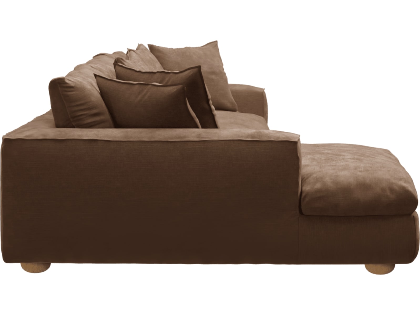 Tully Tribute Chestnut Chaise Sofa - 3 Seater color Tribute Chestnut