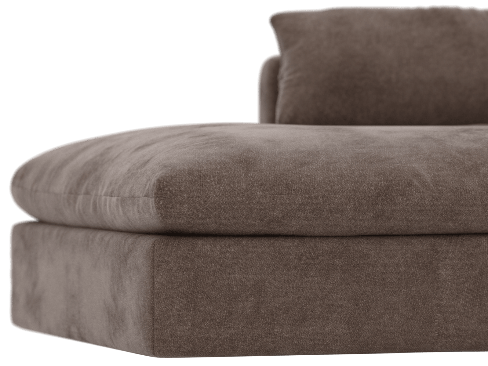 Willow Muse Mink Chaise Left Arm Facing Sofa Module color Muse Mink