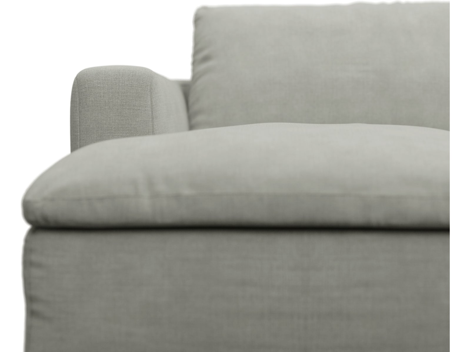 Cloud Deep Toorak Pebble Modular Sofa - 3 Seater Chaise color Toorak Pebble