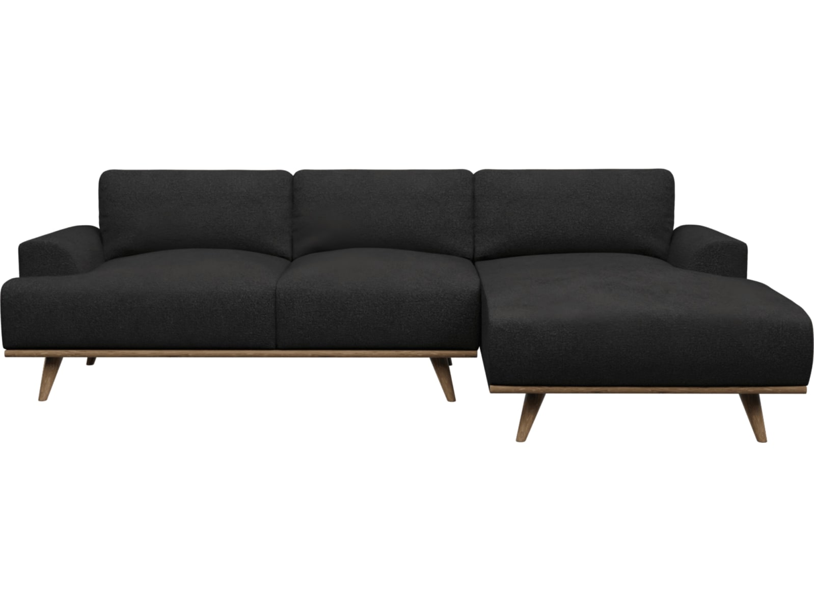 Dane California Charcoal Chaise Sofa - 3 Seater color California Charcoal